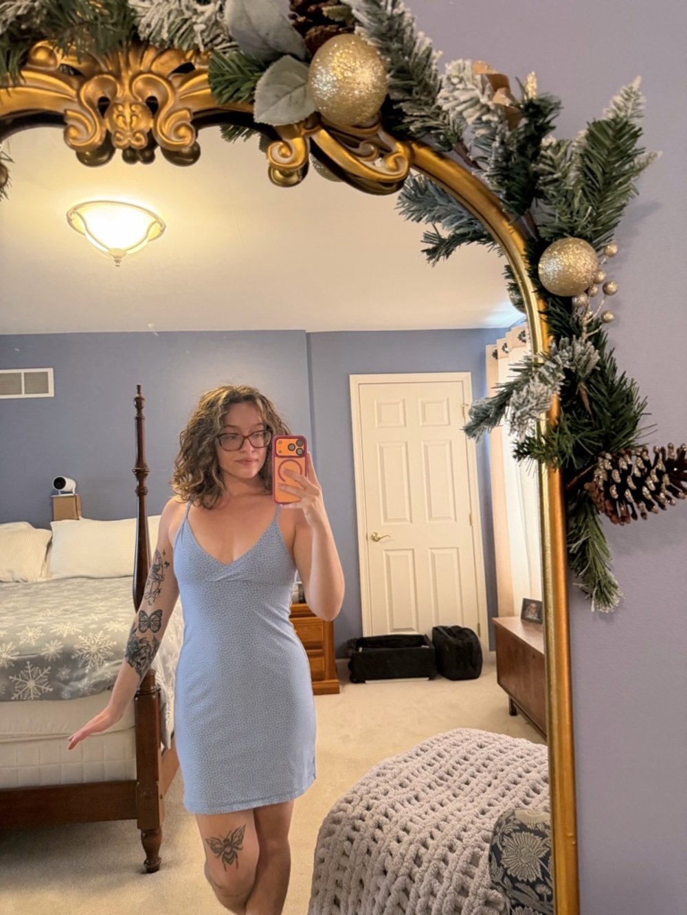Brandy Melville Light Blue Ribbed Mini Dress - Picture 1 of 4